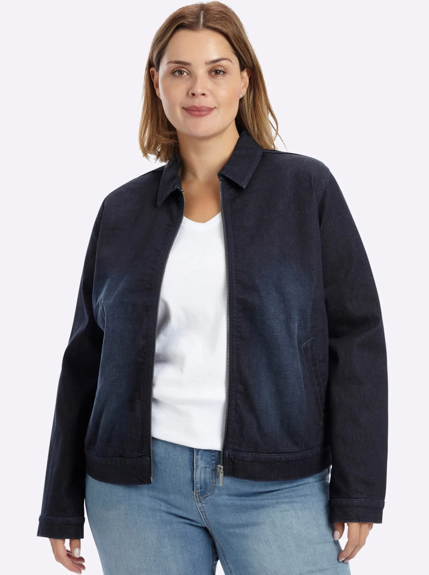 Jeansjacke in Blousonform