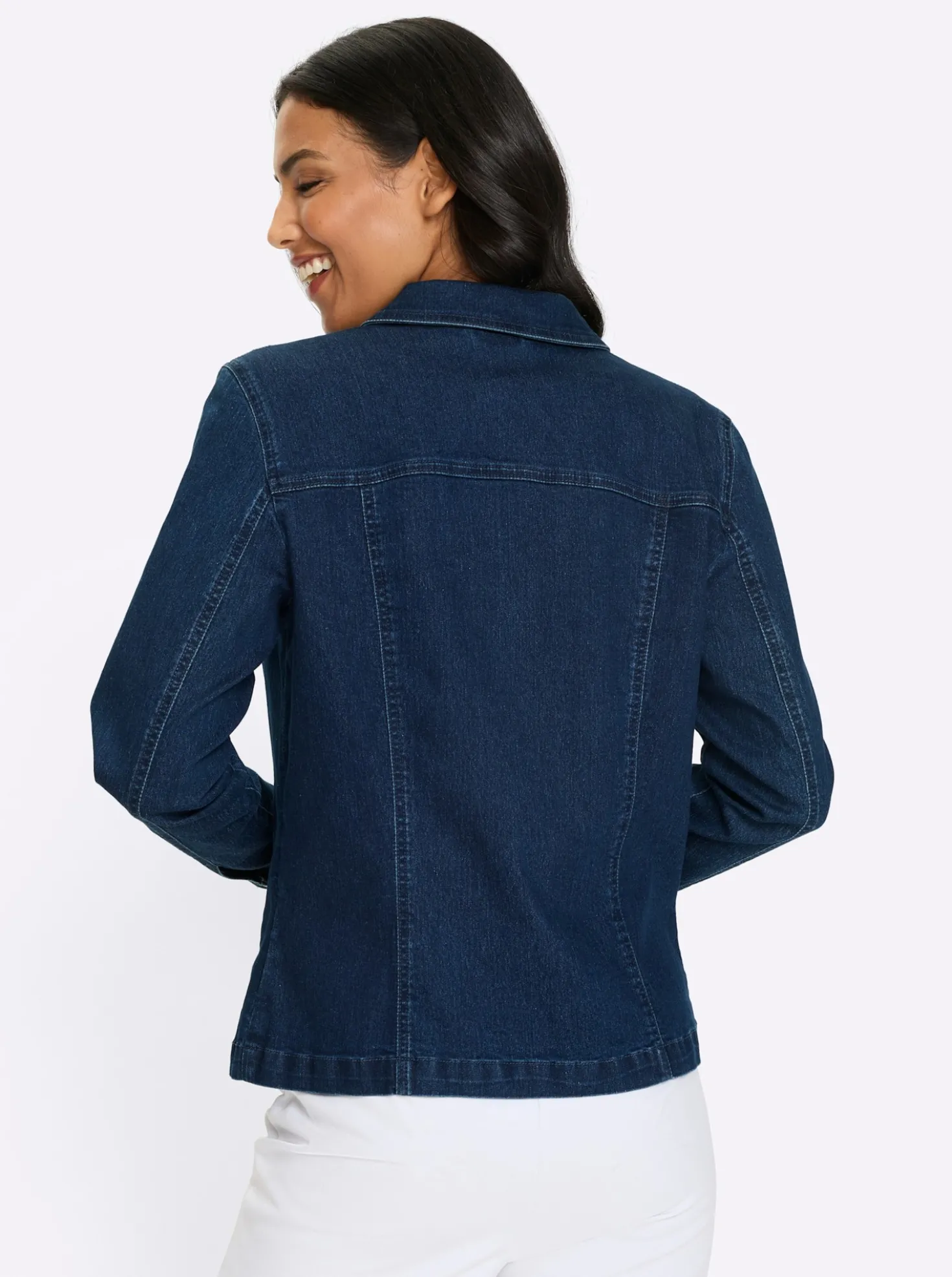 Jeansjacke mit aufgesetzten Brusttaschen