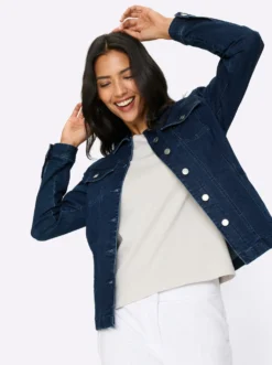 Jeansjacke mit aufgesetzten Brusttaschen