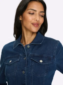 Jeansjacke mit aufgesetzten Brusttaschen