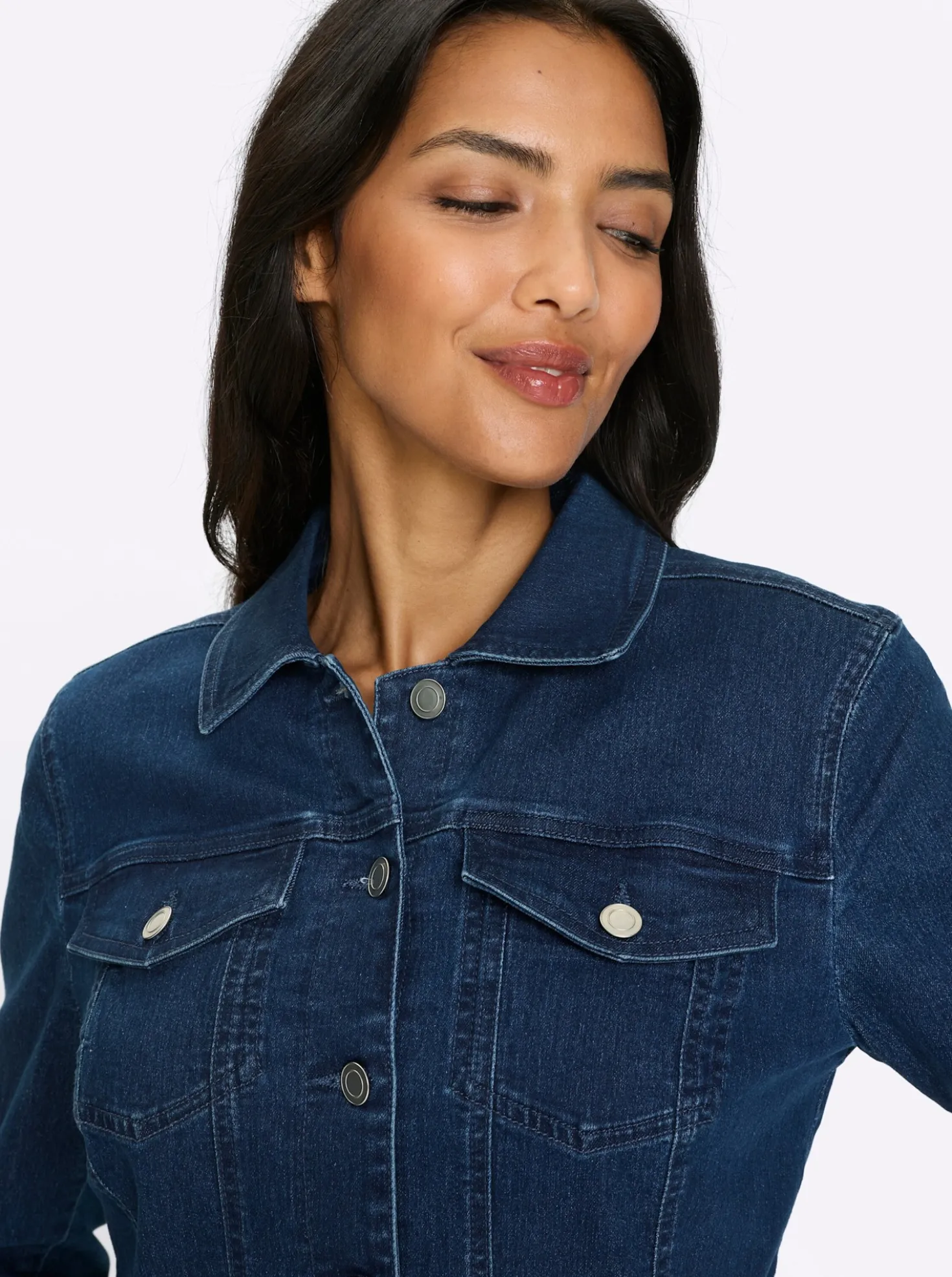 Jeansjacke mit aufgesetzten Brusttaschen