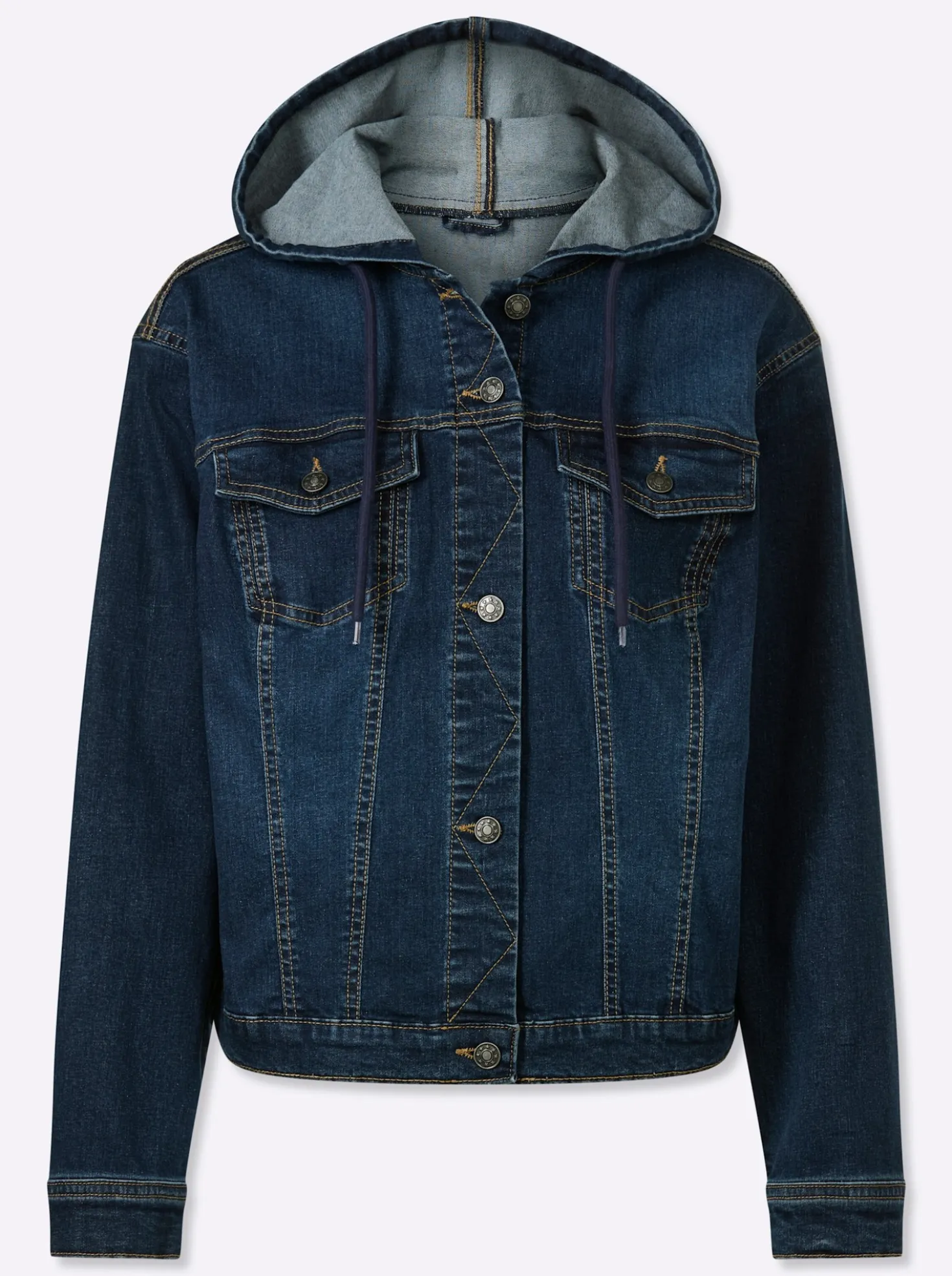 Jeansjacke mit Kapuze