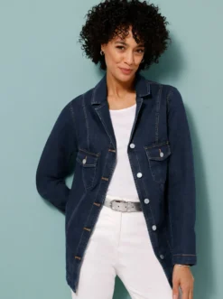 Jeansjacke mit Reverskragen