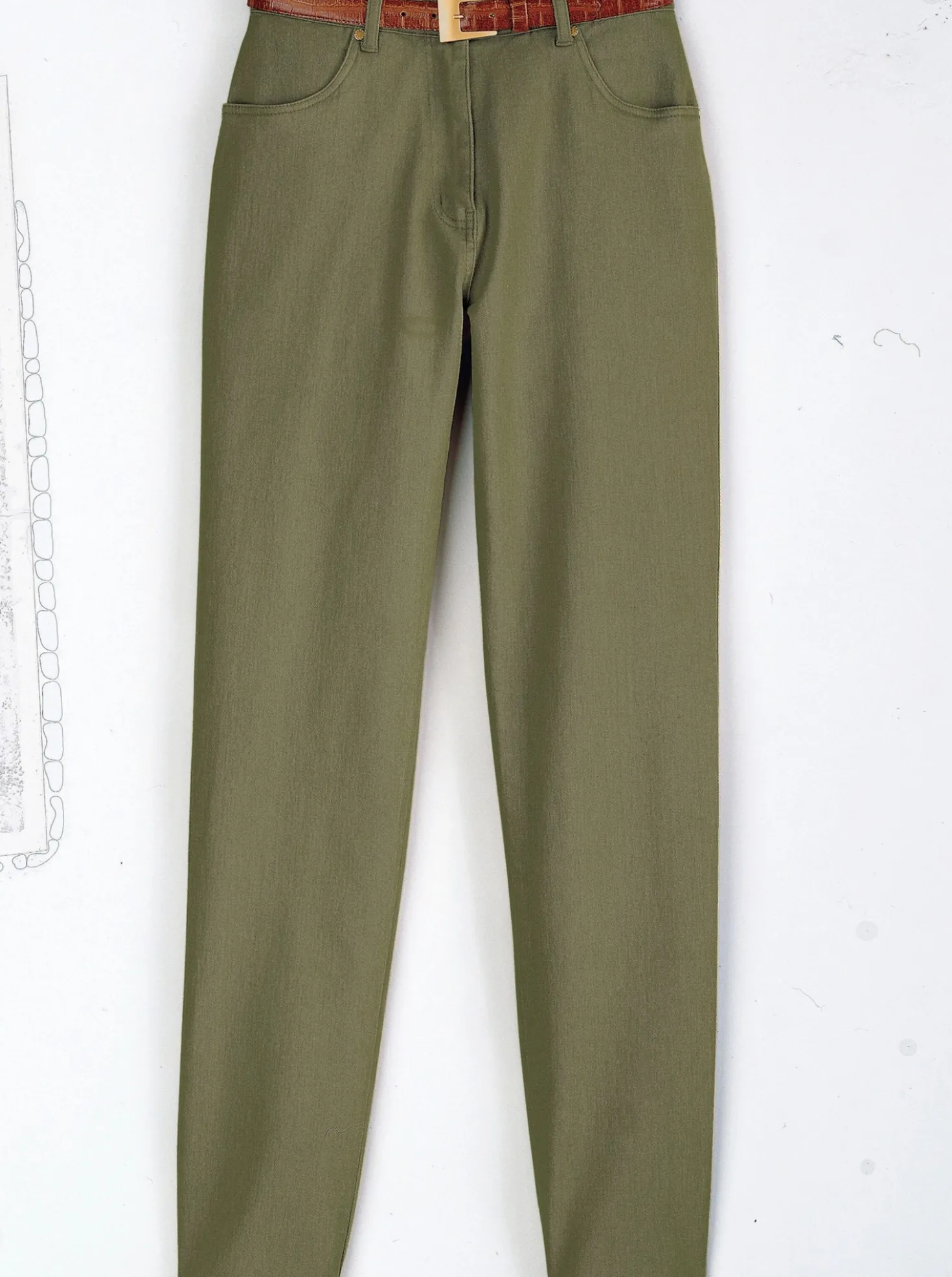 Jeans mit abgerundeten Taschen