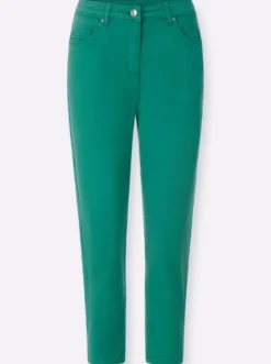 3/4-Jeans mit Bändchen-Verzierung