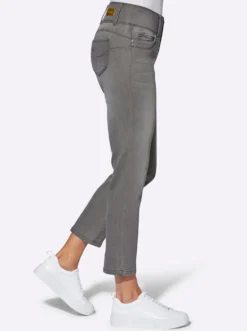 7/8-Jeans mit breitem 3-Knopf-Bund