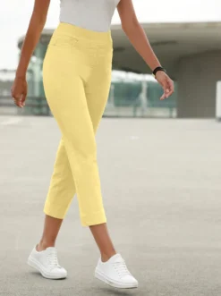 7/8-Jeans mit Jersey-Bund in softer Qualität