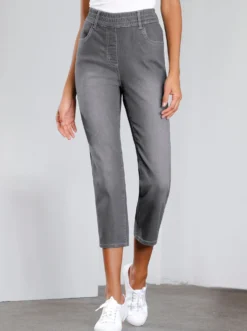 7/8-Jeans mit Reißverschluss-Blende