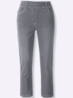 7/8-Jeans mit Reißverschluss-Blende