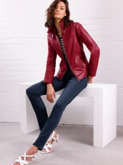 Jeans mit Rippenstrick-Bund