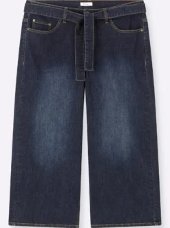 7/8-Jeans mit weiten Beinen