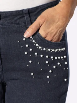 Jeans mit Zierperlen