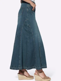 Jeansrock in Godet-Form