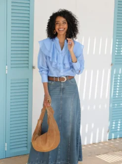Jeansrock in Godet-Form