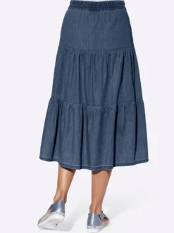 Jeansrock in Stufenform