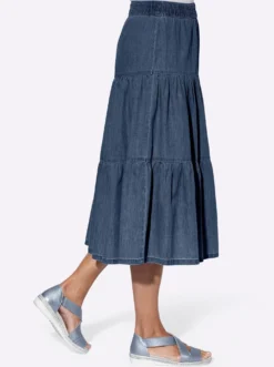 Jeansrock in Stufenform