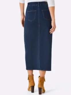 Jeansrock mit Gehschlitz vorne