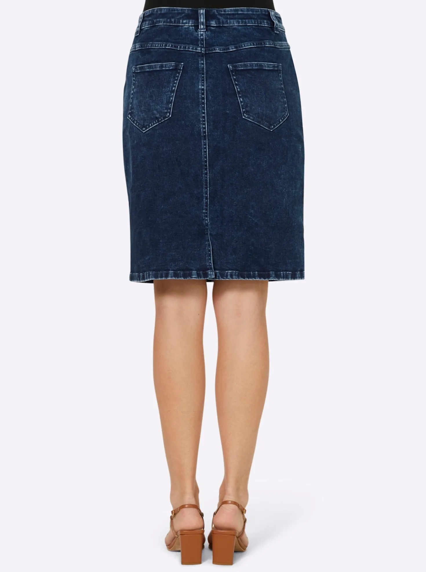 Jeansrock mit verdecktem Reißverschluss