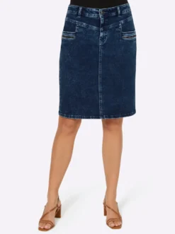 Jeansrock mit verdecktem Reißverschluss