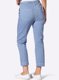 7/8-Jeans Schlupfform, mit Dehnbund