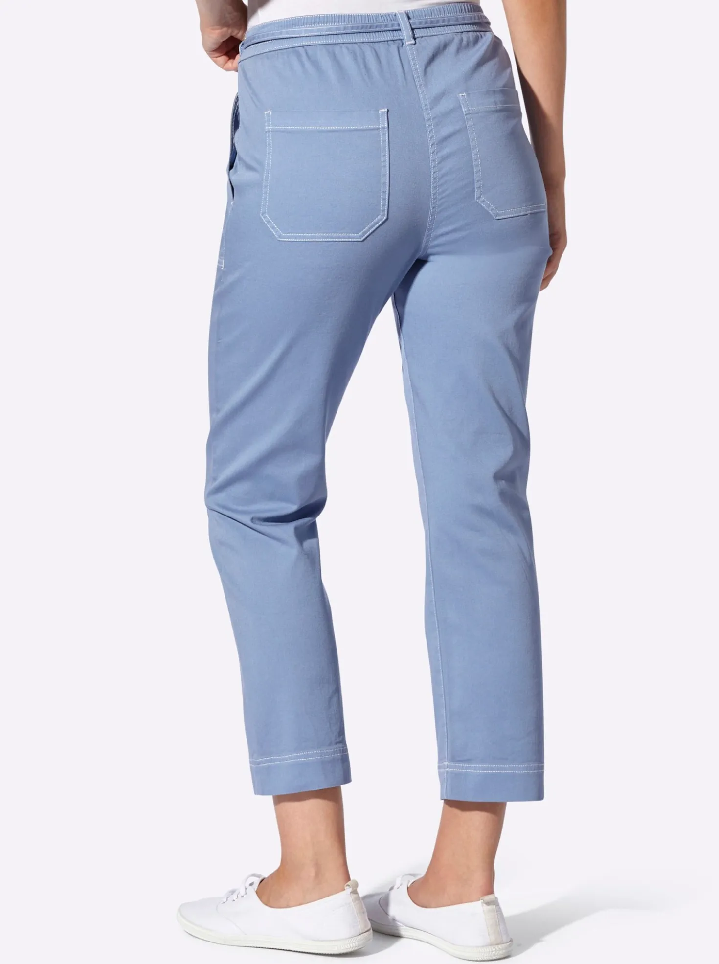 7/8-Jeans Schlupfform, mit Dehnbund