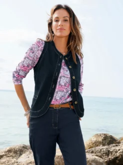 Jeansweste mit Leistentaschen