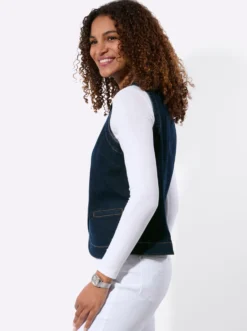 Jeansweste mit Leistentaschen