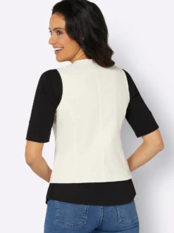 Jeansweste mit tailliertem Schnitt