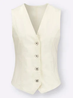 Jeansweste mit tailliertem Schnitt