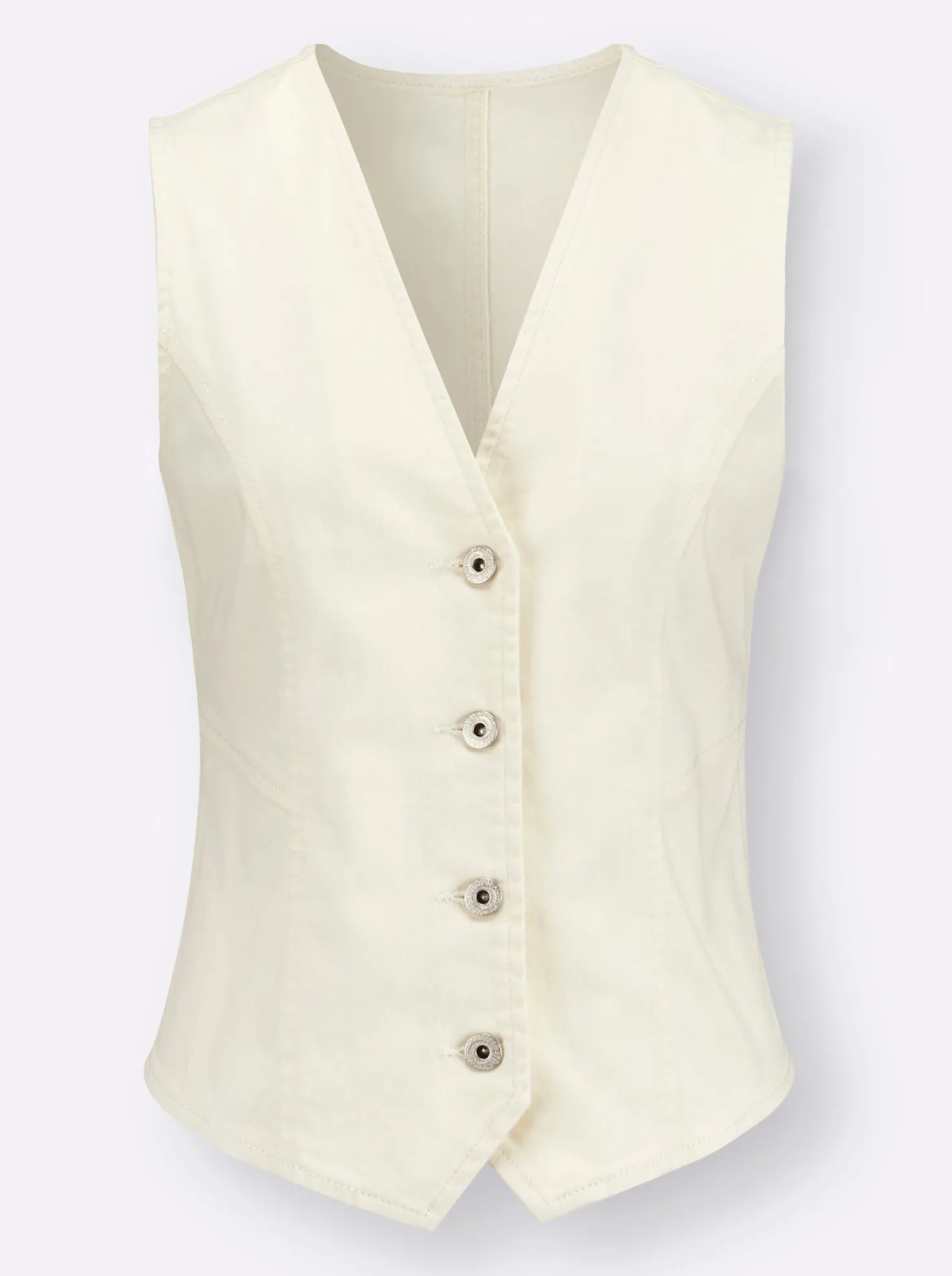Jeansweste mit tailliertem Schnitt