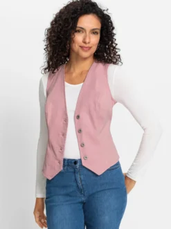 Jeansweste mit tailliertem Schnitt