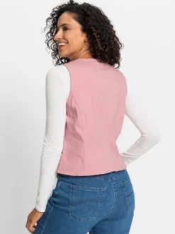 Jeansweste mit tailliertem Schnitt