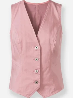Jeansweste mit tailliertem Schnitt