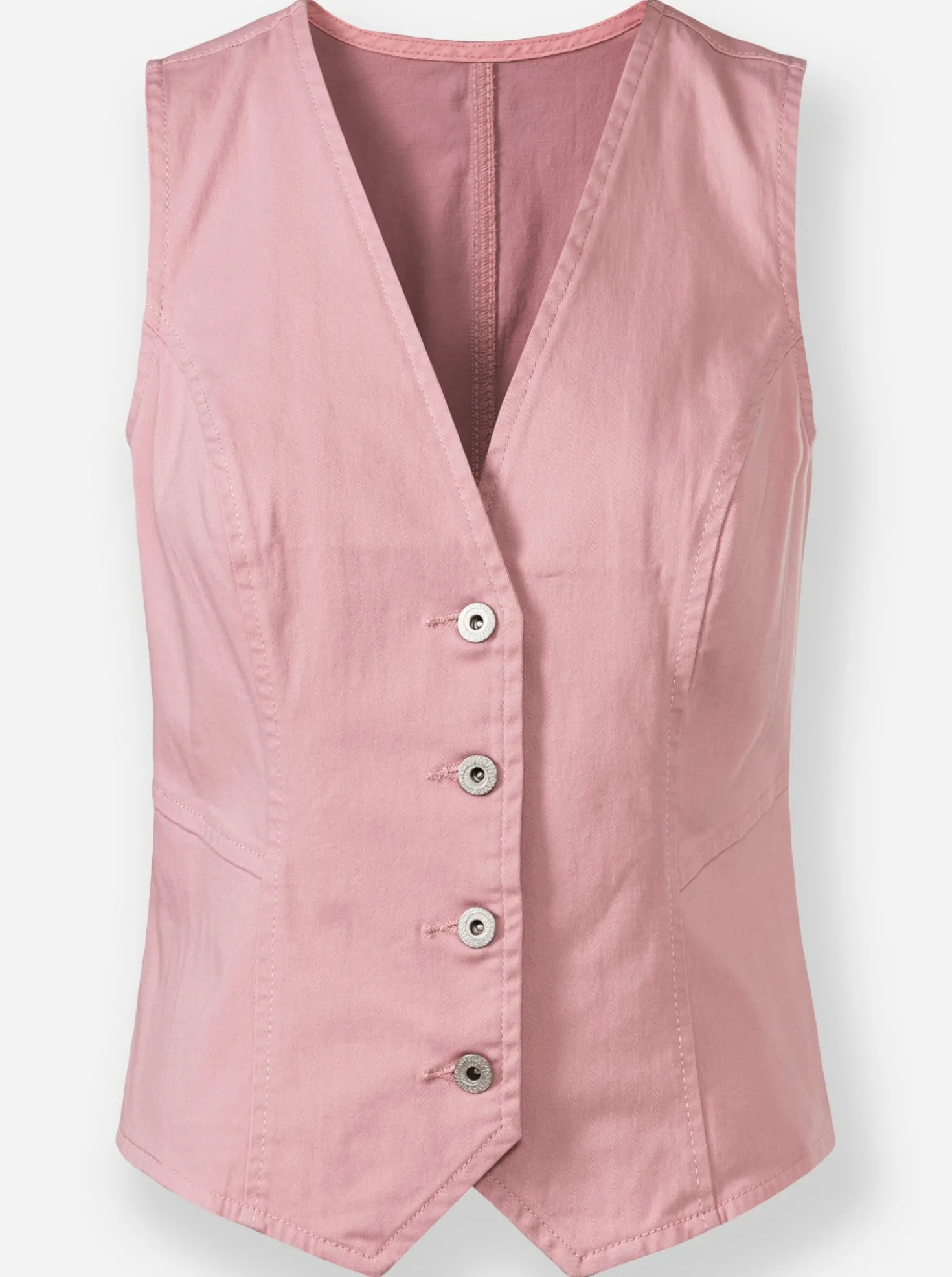 Jeansweste mit tailliertem Schnitt