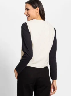 Jeansweste mit Zierperlen