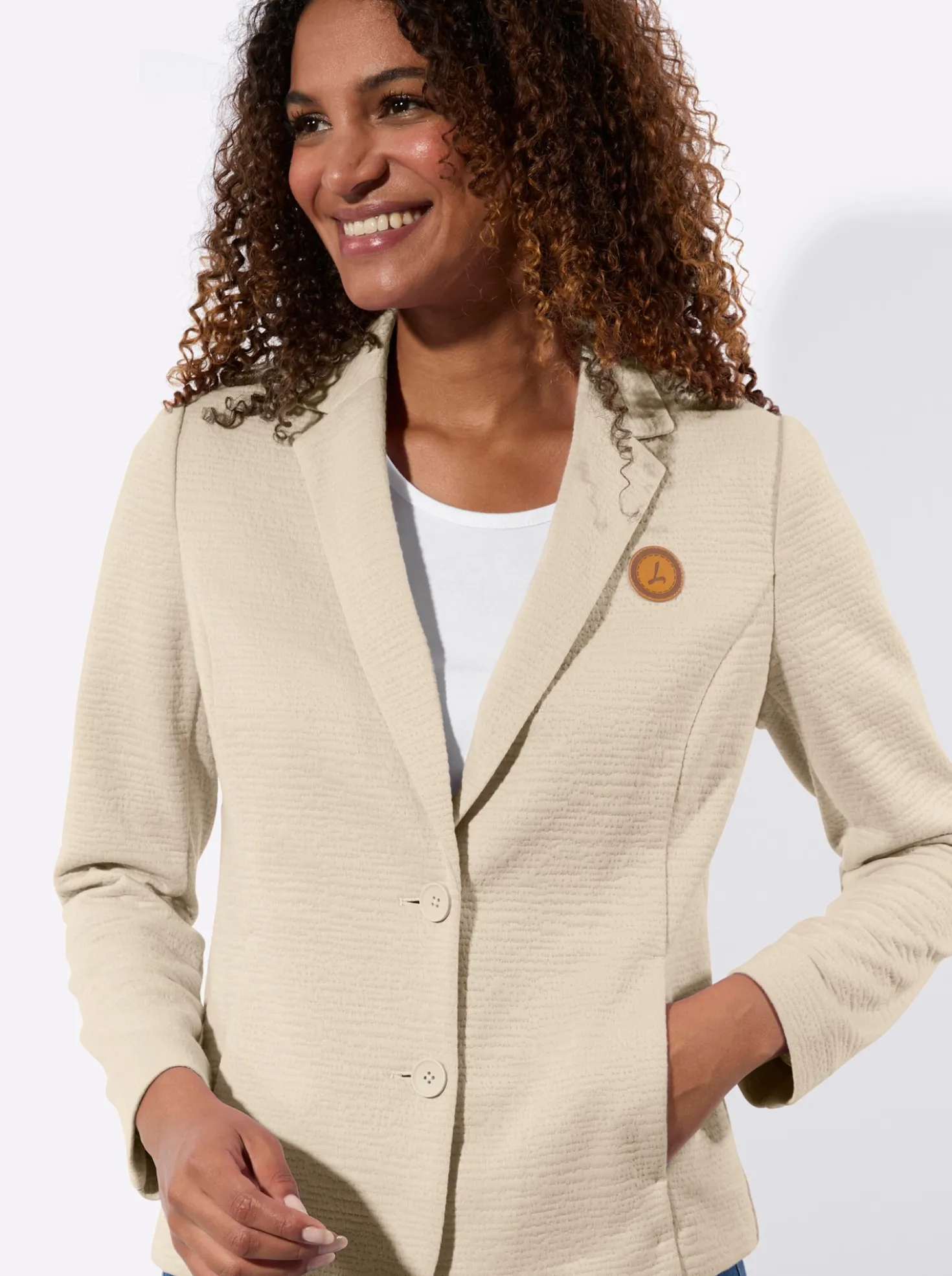 Jerseyblazer in Interlock-Qualität
