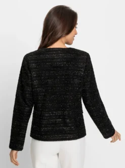 Jerseyblazer mit glitzerndem Effektgarn
