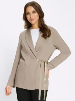 Jerseyblazer mit Satinband