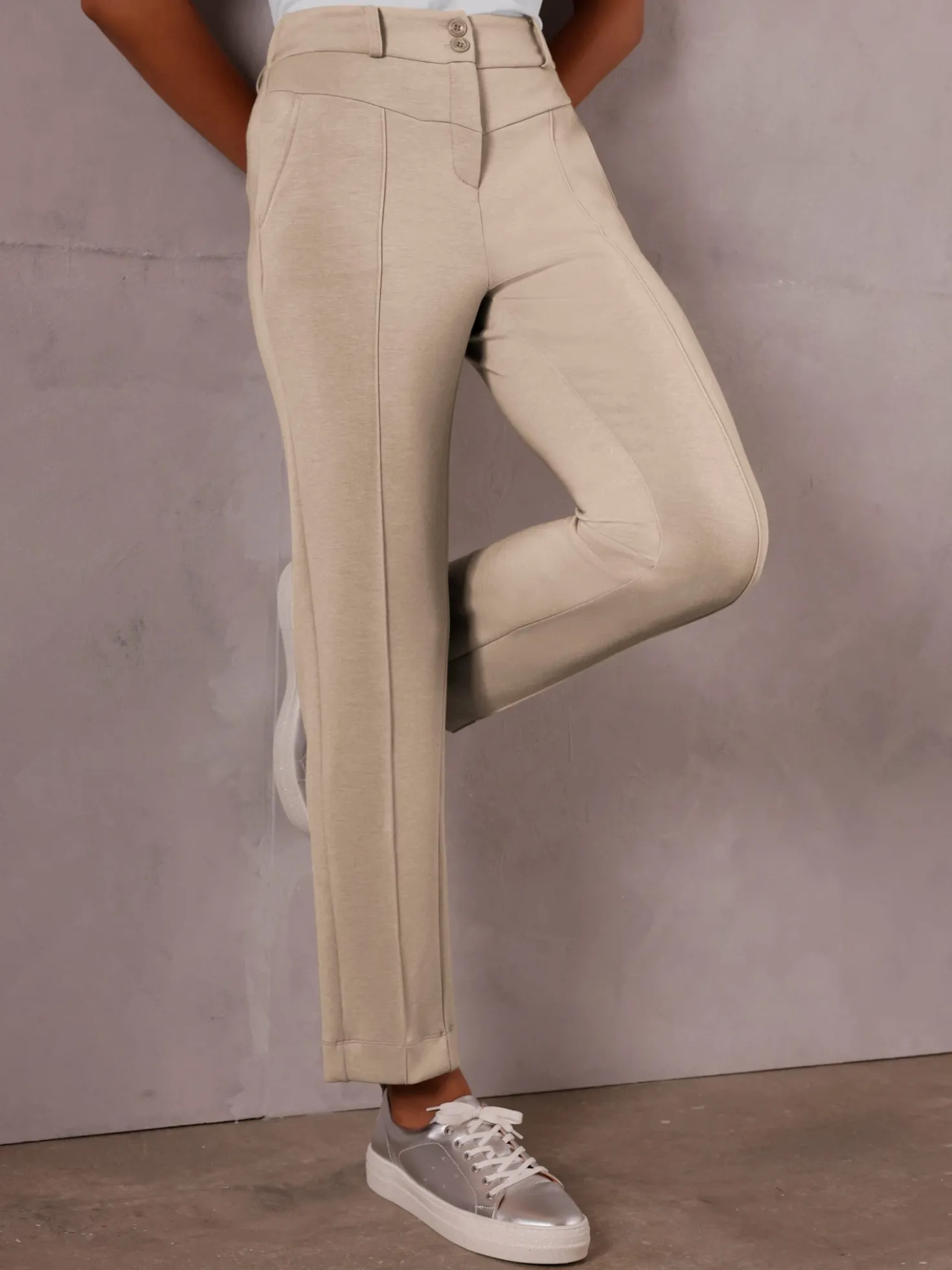Jerseyhose mit Biesen