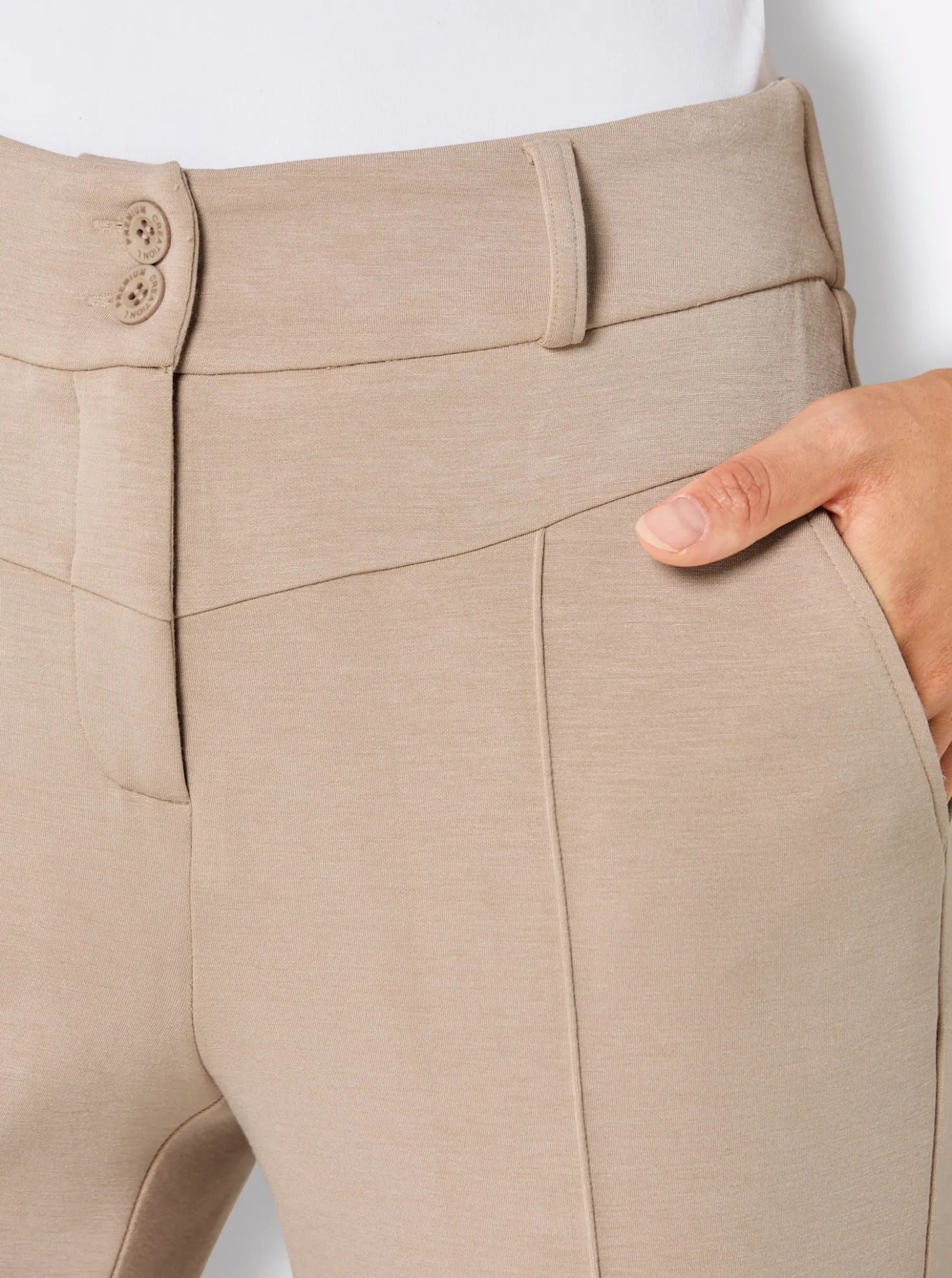 Jerseyhose mit Biesen
