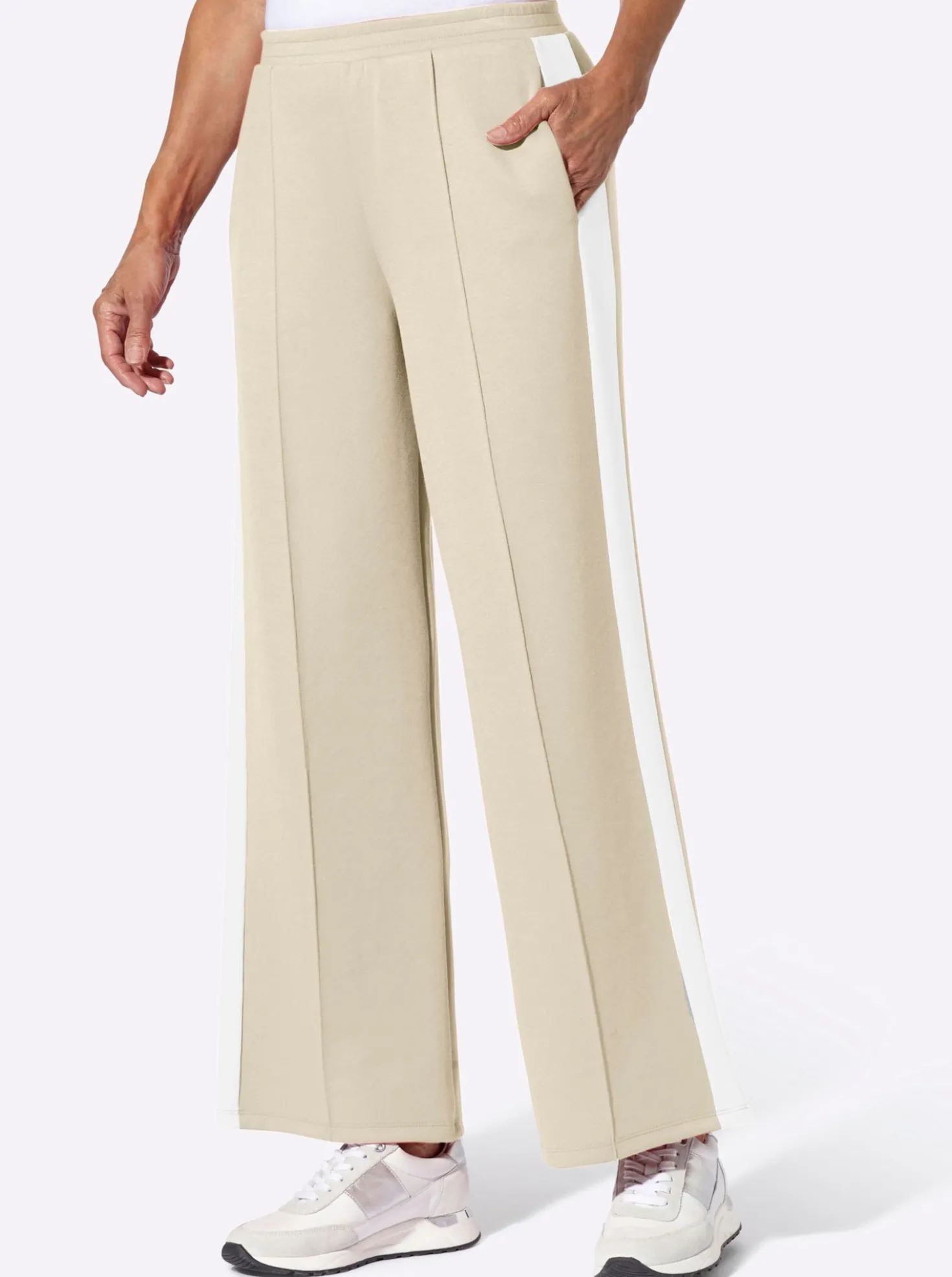 Jerseyhose mit Galonstreifen