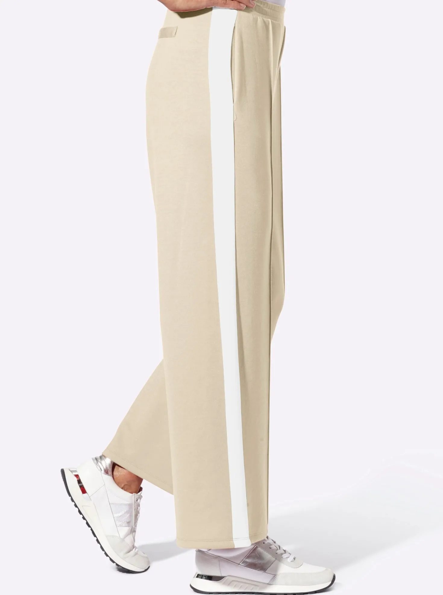 Jerseyhose mit Galonstreifen