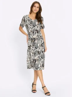 Jerseykleid im Animal-Dessin