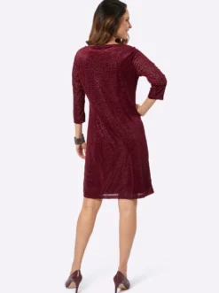 Jerseykleid in Pannesamt-Qualität