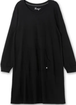 Jerseykleid mit aufgesetzter Kängurutasche