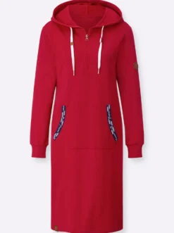 Jerseykleid mit Känguru-Tasche