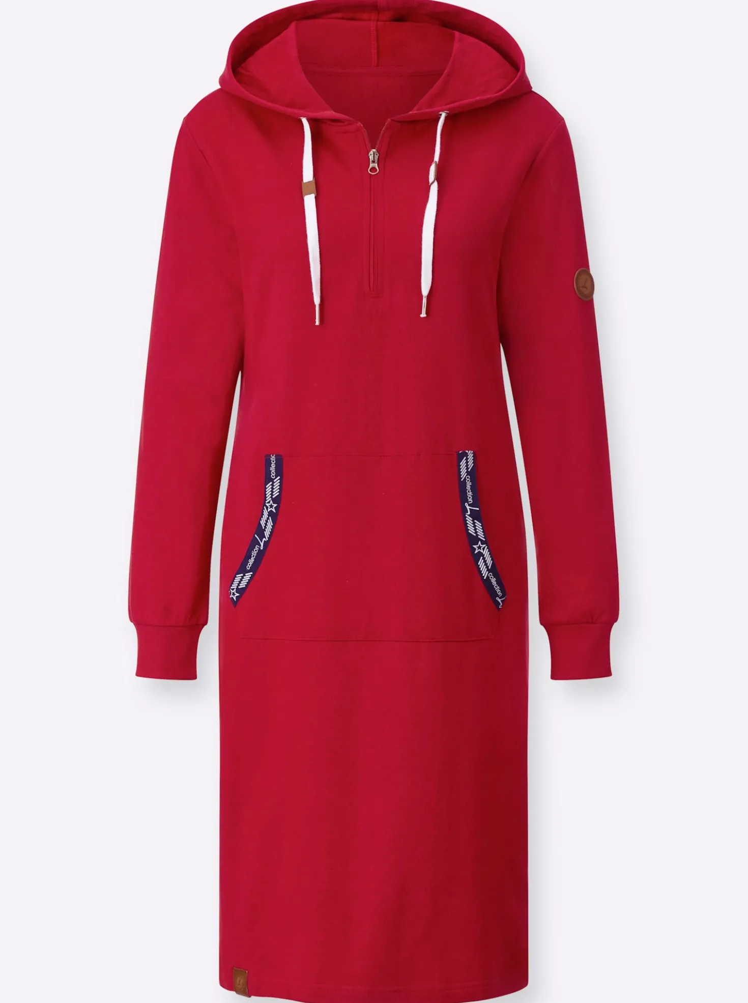 Jerseykleid mit Känguru-Tasche