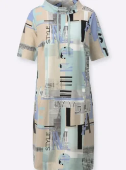 Jerseykleid mit Lettering-Print