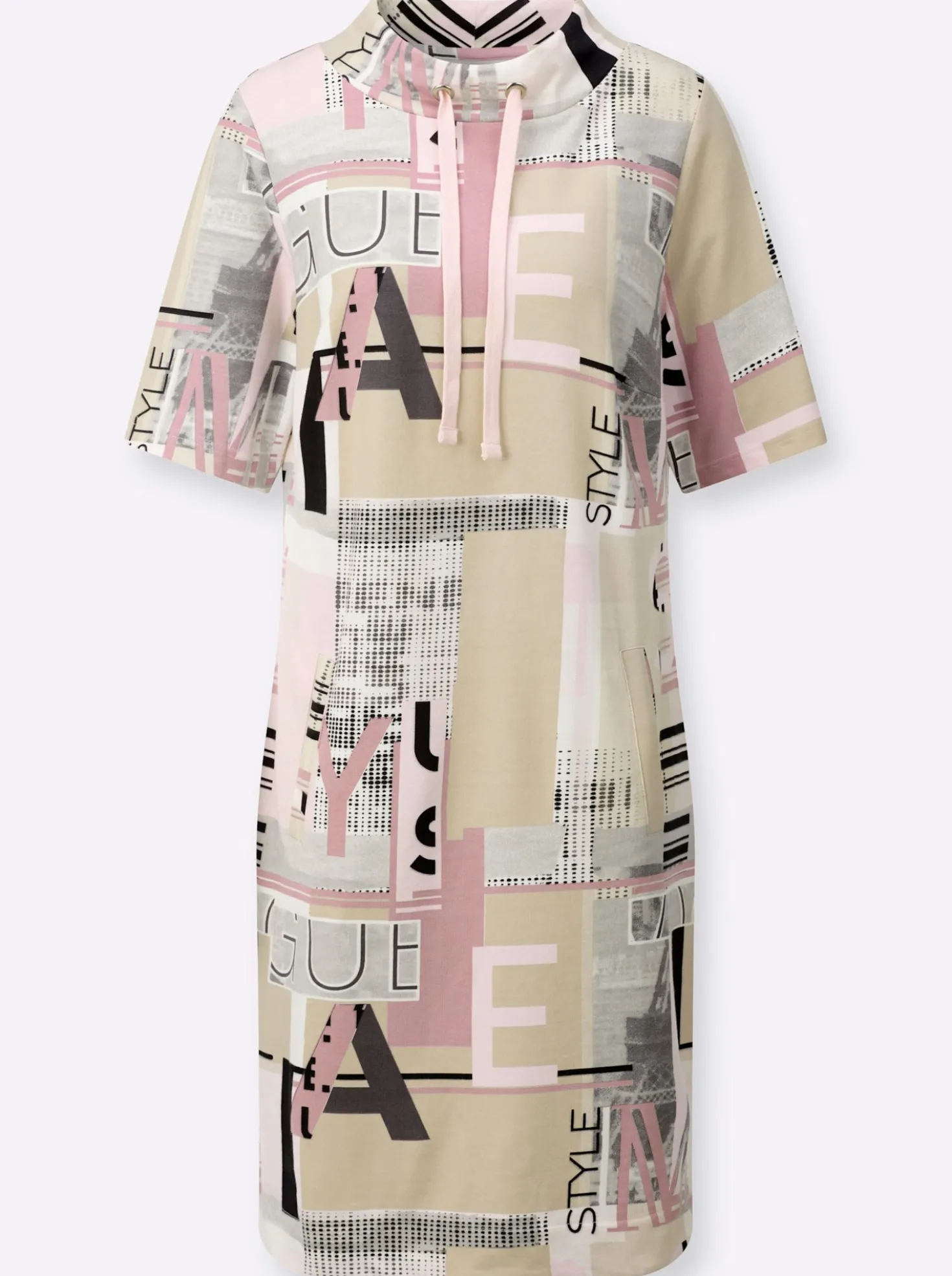 Jerseykleid mit Lettering-Print