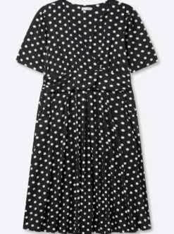 Jerseykleid mit Polka-Dots